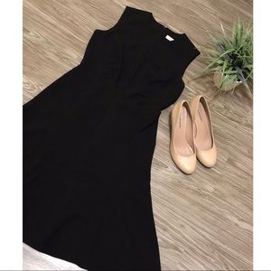 Calvin Klein Blk Fit&Flare Mid Length Dress Small